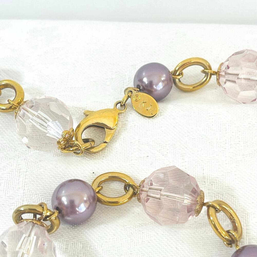 Necklace Bead Faux Pearl Vtg Kjl Kenneth Jay Lane… - image 6